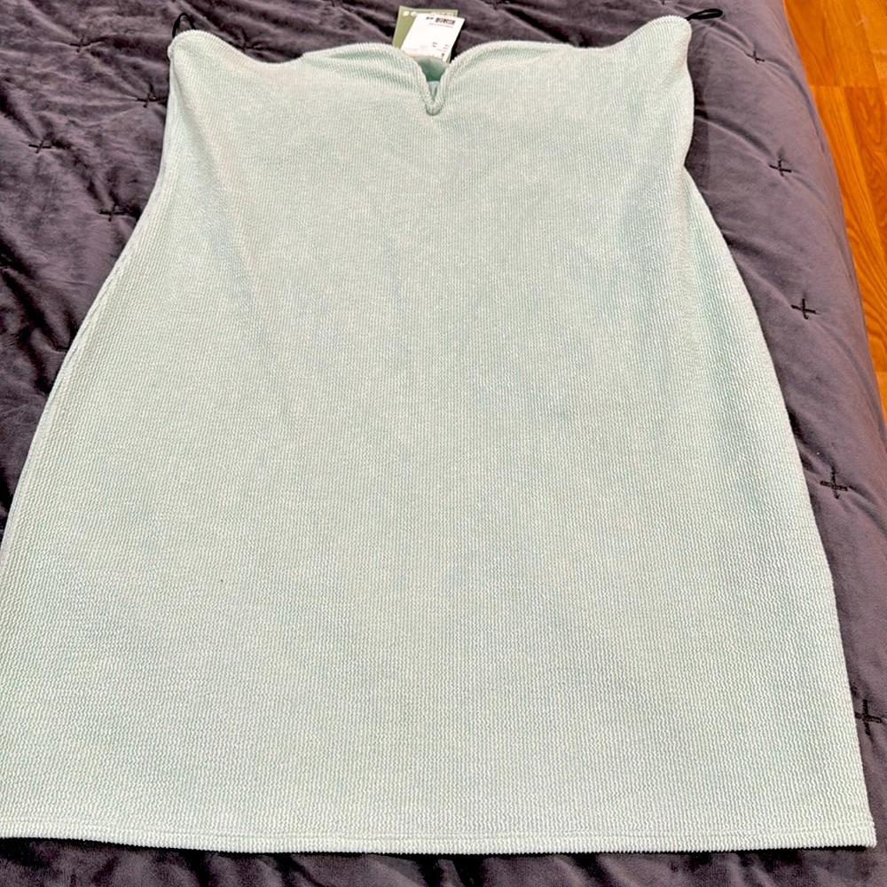 Strapless mini dress